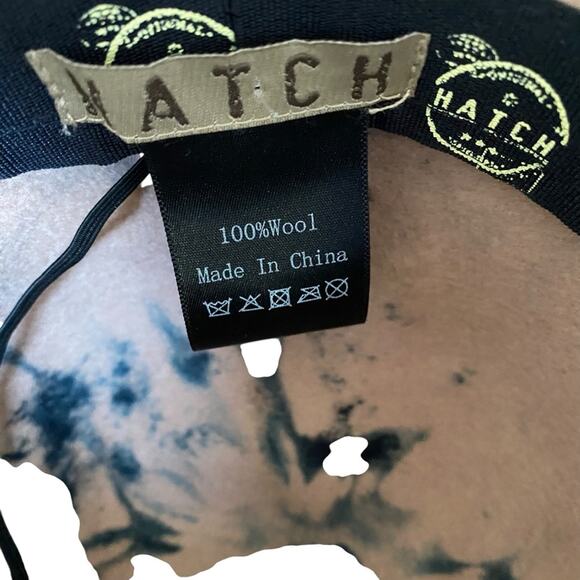 Hatch Fedora Wool Tie Dye Hat One Size Tan Black - Picture 7 of 7